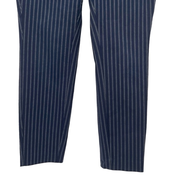 Rag & Bone Simone Navy Blue Twill Pinstriped Trouser Pants Women’s 8 - Picture 7 of 13